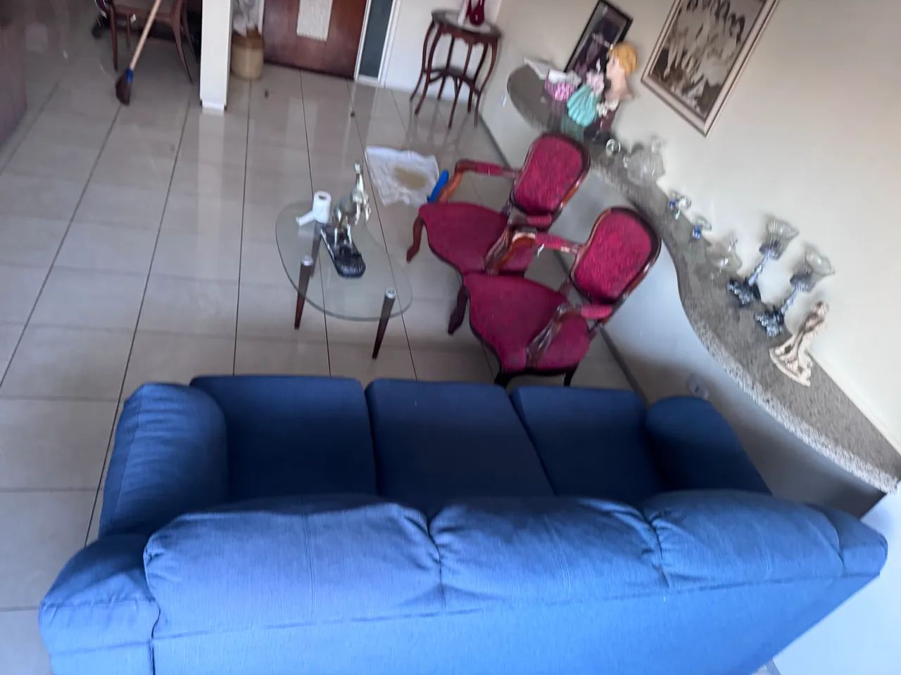 SOFÁ azul tecido linho  - Foto 3