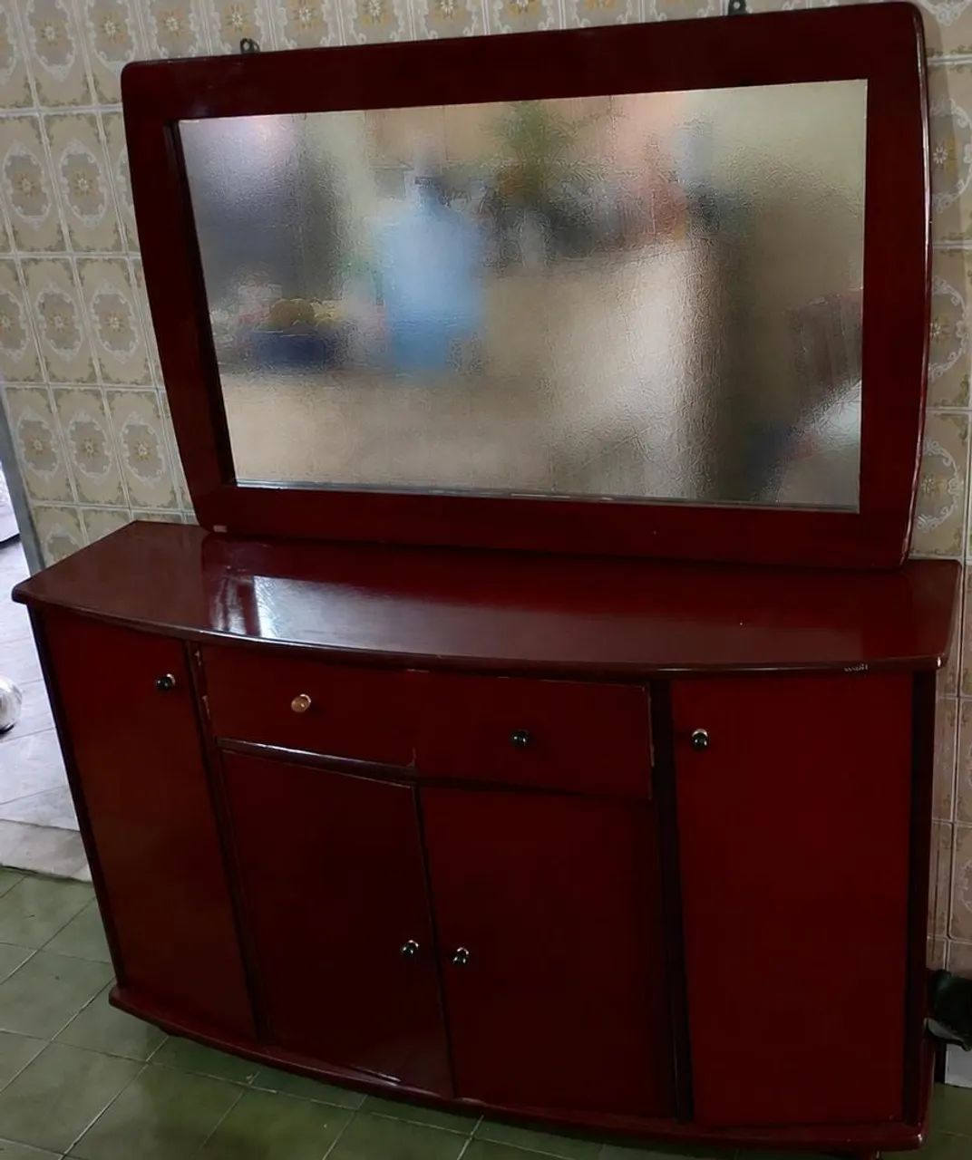 Balcão buffet aparador com espelho