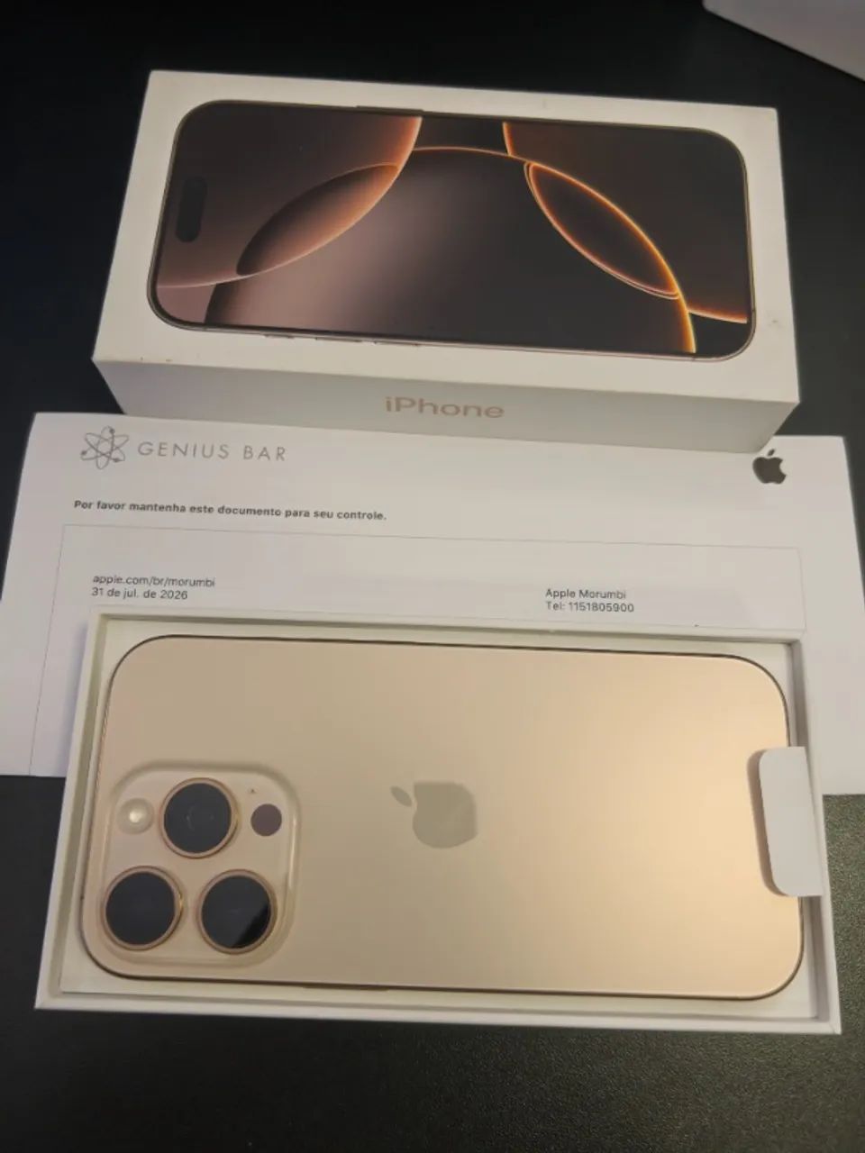Apple iPhone 16 Pro 256GB - Desert Titanium (Novo)