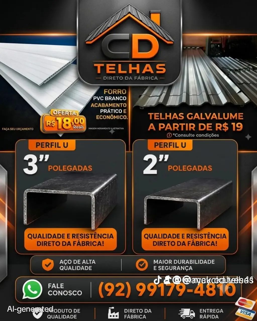 Perfil de 3 polegadas 