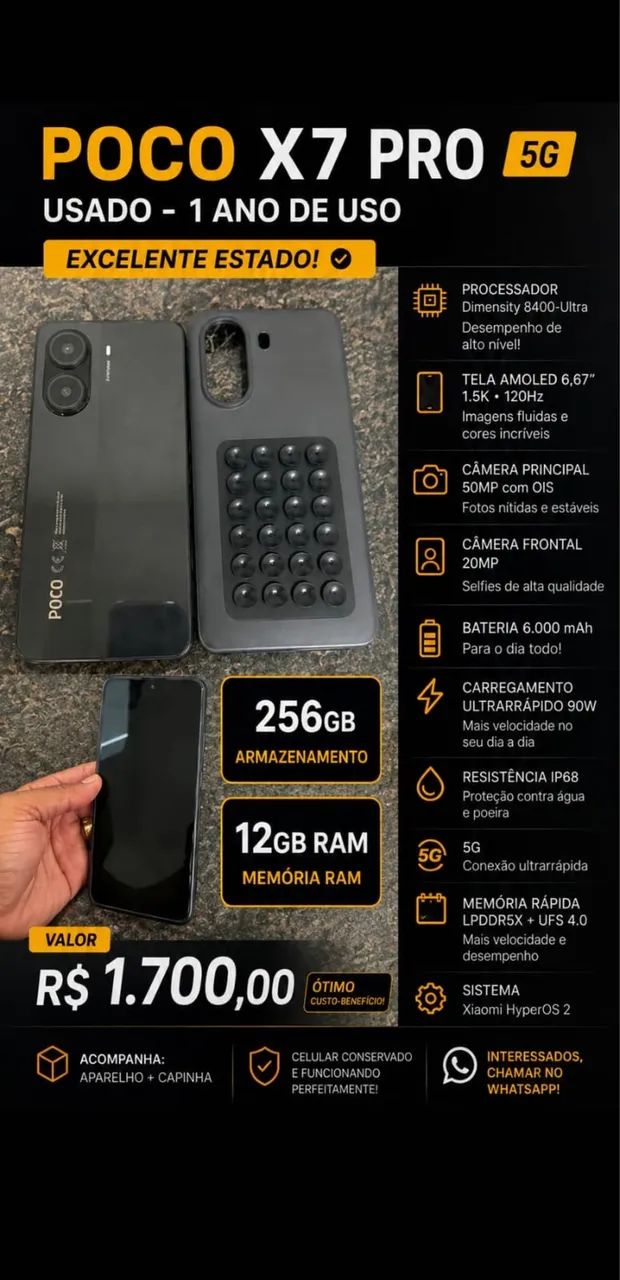Celular poco x7 pro  512 GB