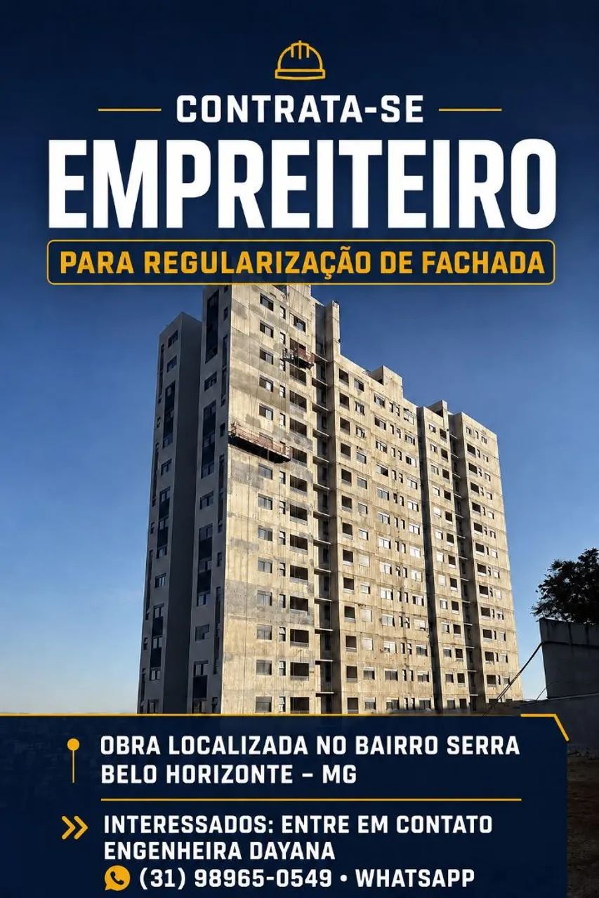 Contrata- se Empreiteiro para regularização fachada 