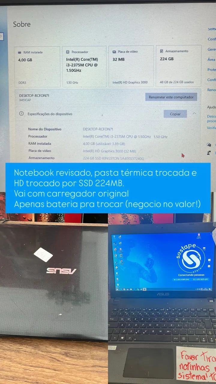 Notebook Azus 