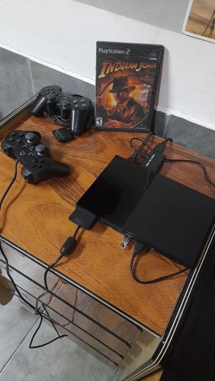 PS2 Slim funcionando + acessórios