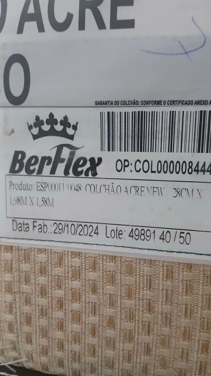 Colchão Queen BerFlex Acre Ortopédico 158x198cm - Foto 5