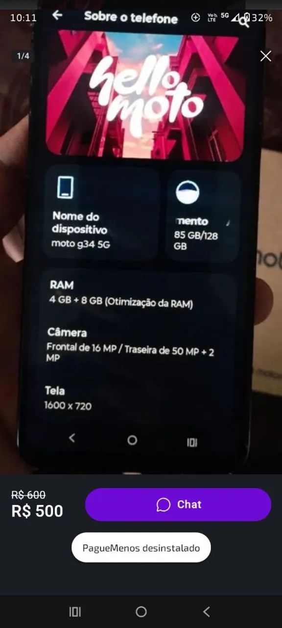 Esmartfone moto G 34 128g - Foto 3