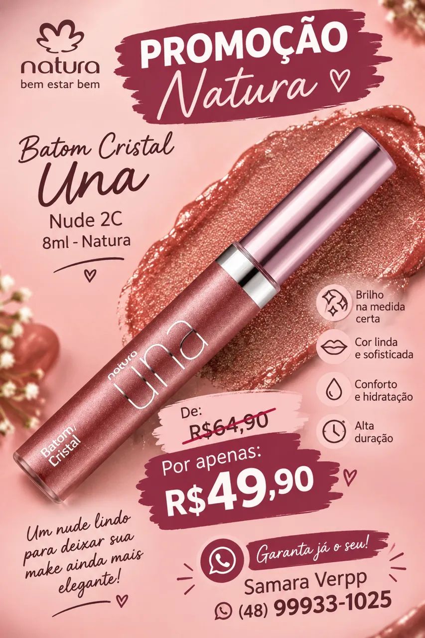 Batom líquido Natura Una 