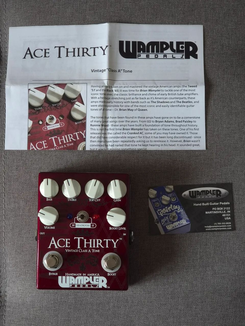 Pedal Wampler Ace Thirty Completo com Caixa - Foto 2