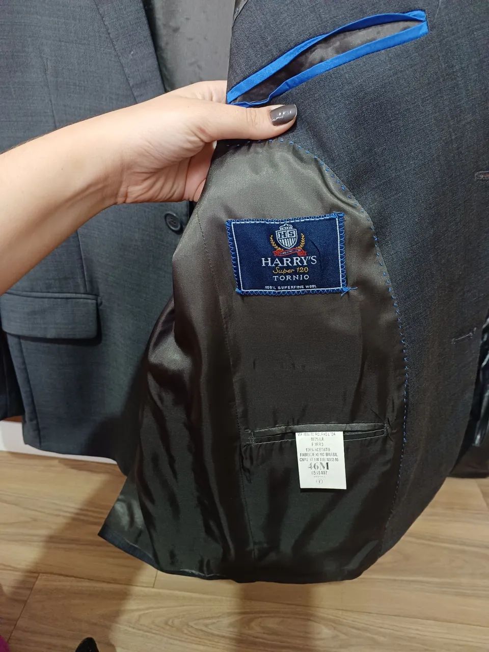 Paletó blazer harry's 46 M cinza - Foto 3