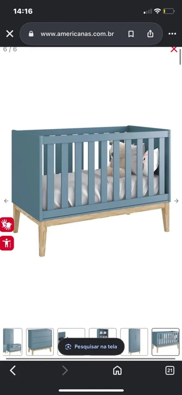 Berço/Cama azul  - Foto 2