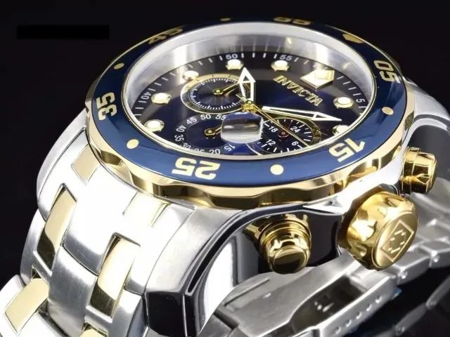 Relógio Masculino Invicta Pro Diver 0077 Aço Inoxidável Dourado - Foto 3