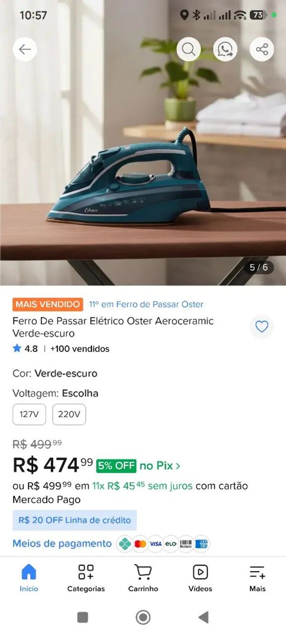 Ferro de passar Oster