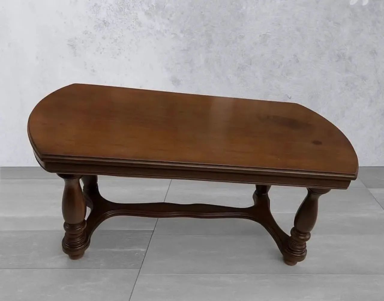 MESA DE CENTRO MADEIRA MACIÇA RETRÔ - Foto 2