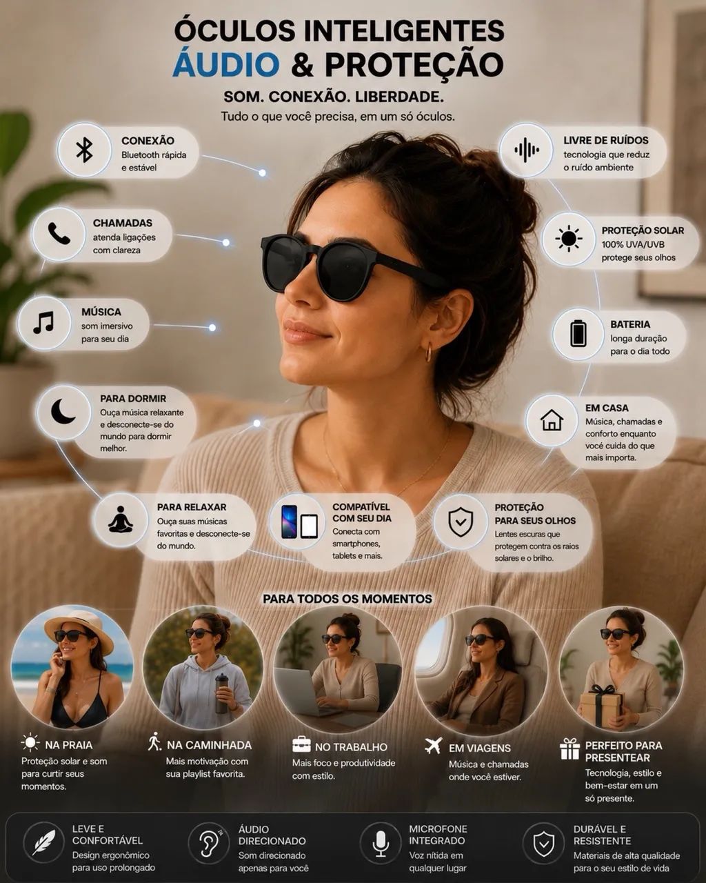 Óculos  inteligente Bose (Bose Frames)  - Foto 4
