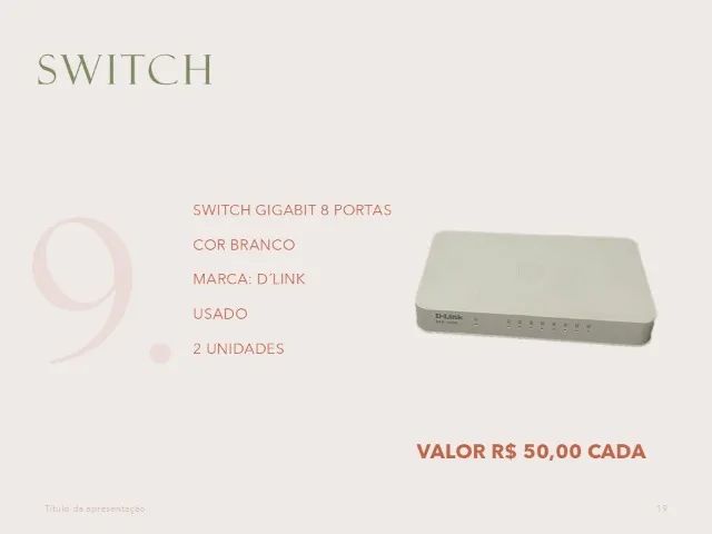 SWITCH D-LINK 8 PORTAS