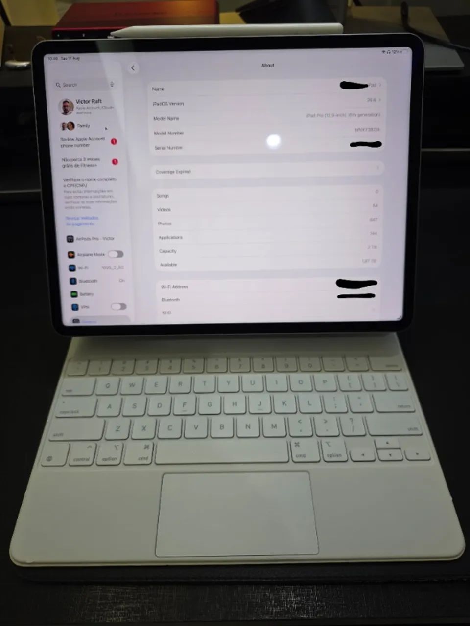 iPad Pro 12,9 M2 2TB Wi-Fi + Magic Keyboard + Baseus Pencil - Foto 2