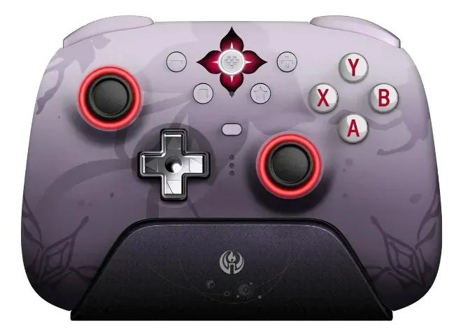 Controle 8bitdo Ultimate 2 Wireless Honkai Star - Evernight Roxo Claro