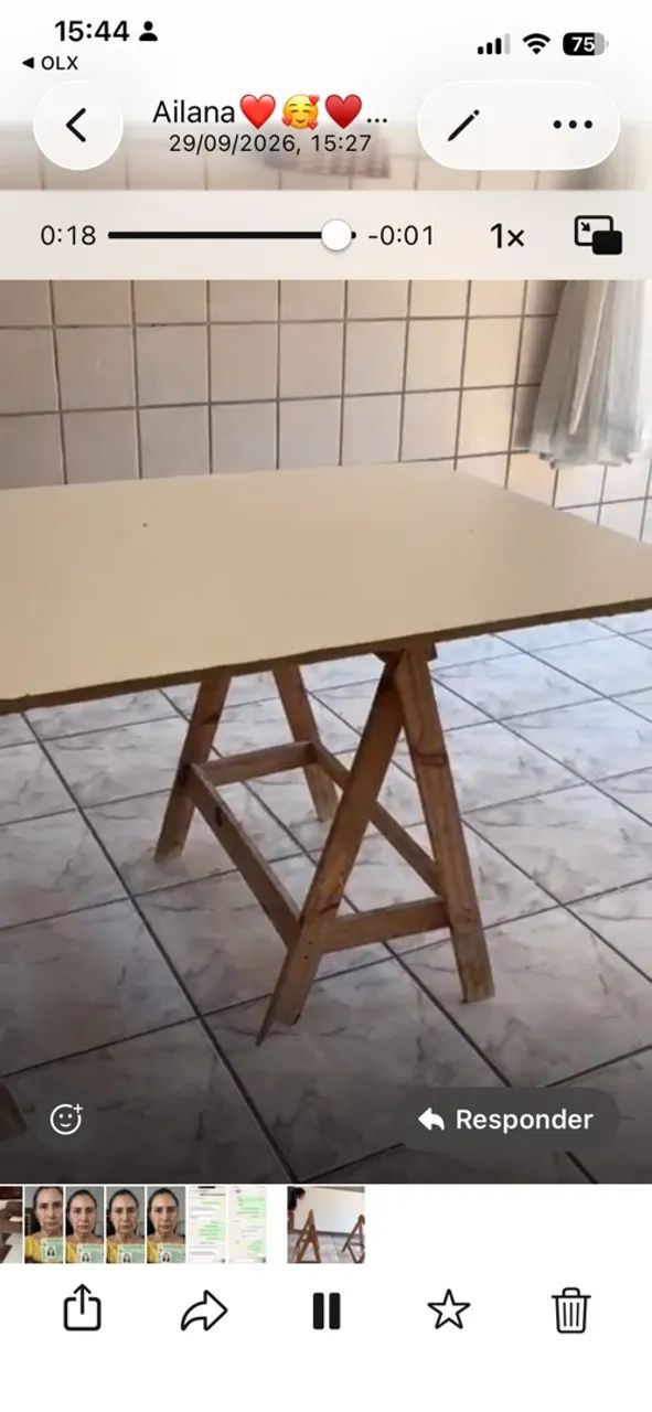 Mesa para montar em cavalete ideal para o Natal - Foto 2