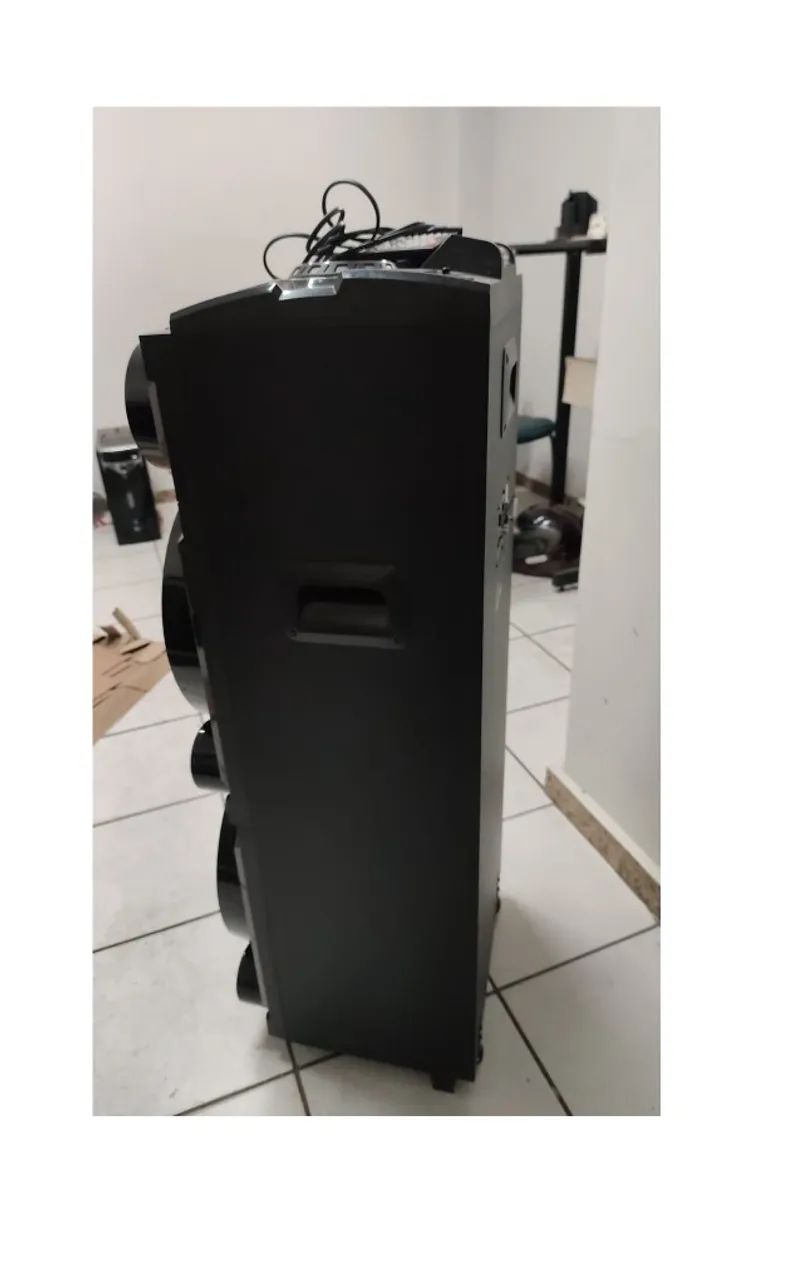 Caixa Torre De Som Black Bass Bluetooth 2xWoofers 12" Gradiente GDB12M 1800W  Seminova. - Foto 4