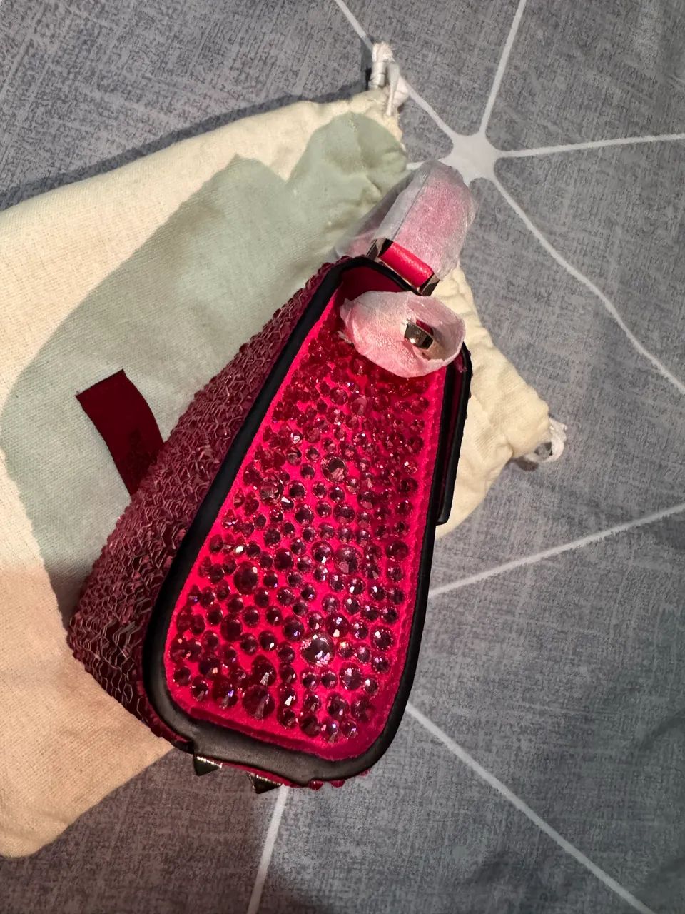 Micro bag valentino com brilho  - Foto 3