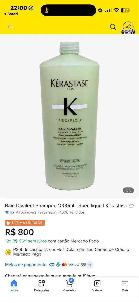Shampoo Kerastase 1litro  - Foto 2