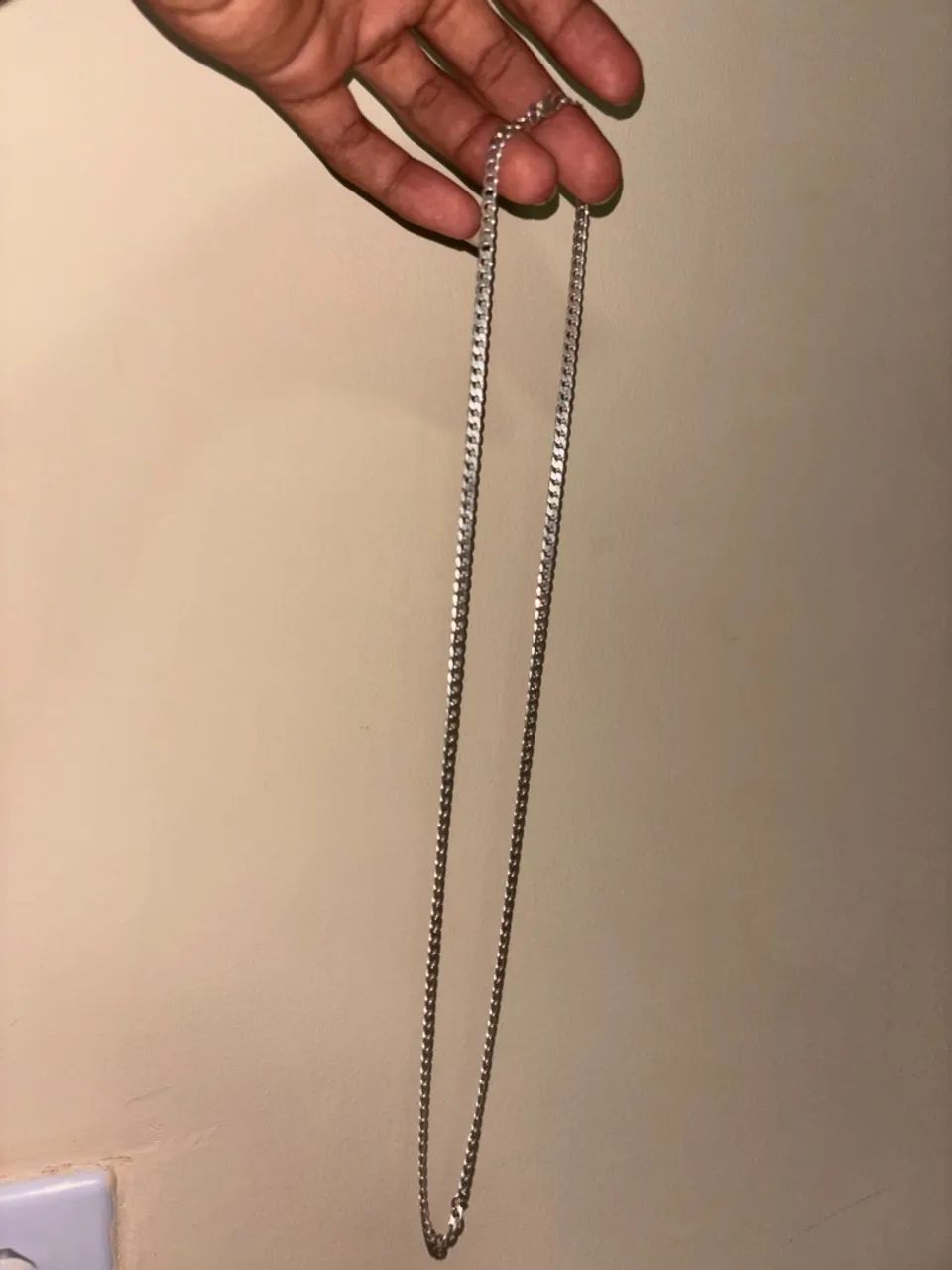 Corda e pulseira de prata 