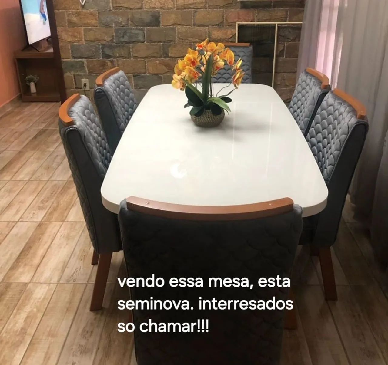 Mesa de jantar 6 cadeiras 