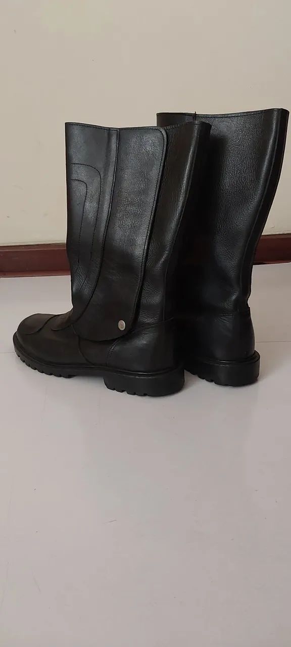 Botas couro preto vilela boots & shoes - Foto 2