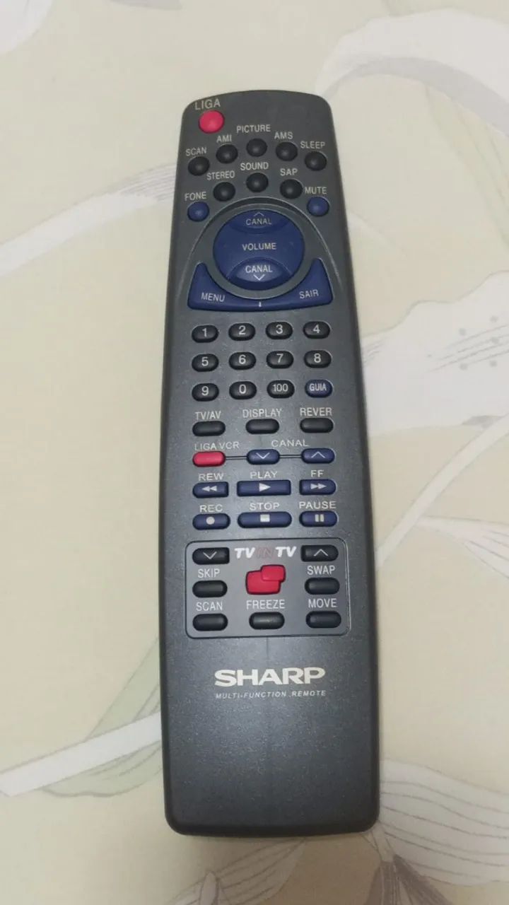 Controle Remoto Para Tv e Vídeo cassete Sharp #