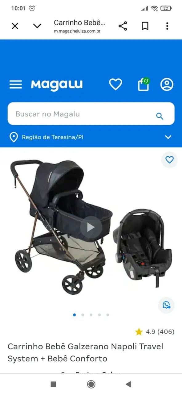 Carrinho de bebê novo - Foto 3