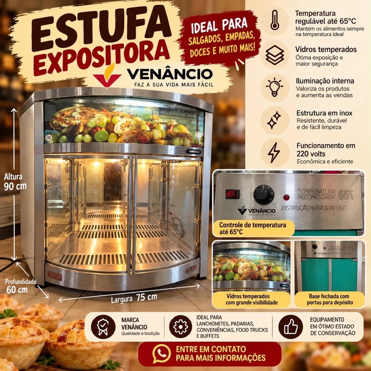 Estufa para salgados 
