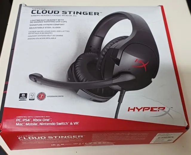 Headset Gamer HyperX Cloud Stinger, com microfone