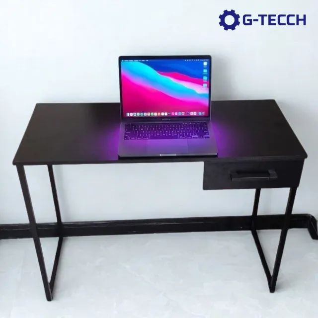 Escrivaninha com Gaveta 1M Mesa Multiuso Industrial para Computador Notebook de Estudo - Foto 3