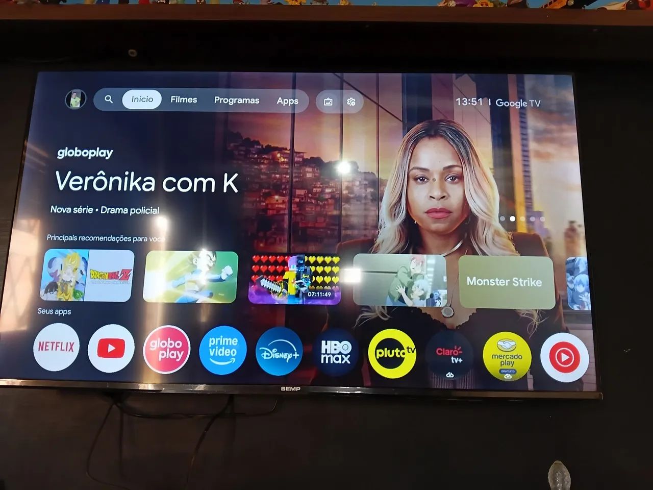 Smart tv Semp sistema google 43 polegadas LED - Foto 3