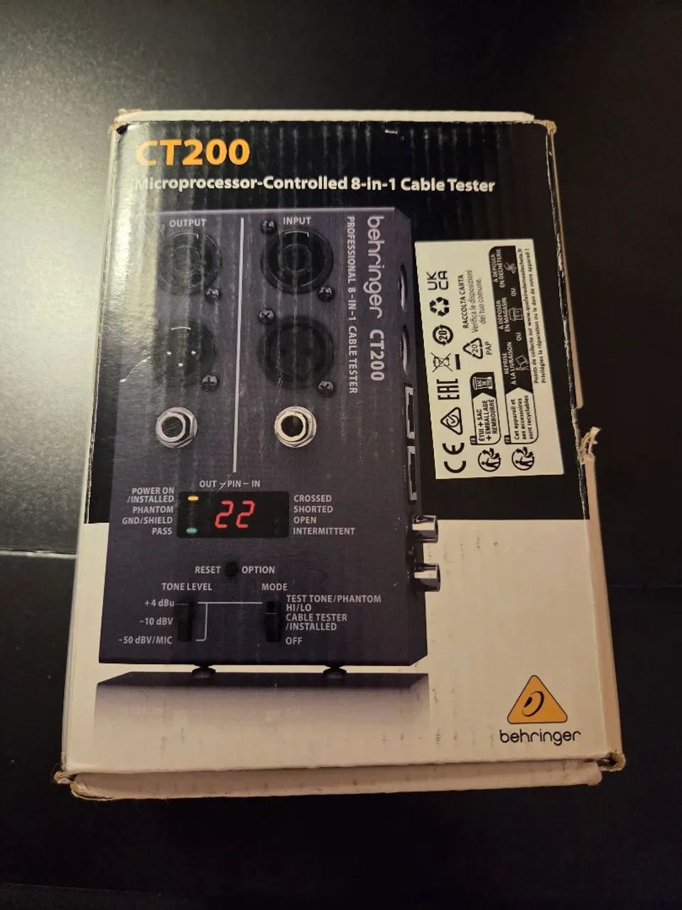 Behringer CT200 Microprocessor Controlled 8 in 1 Cable Tester