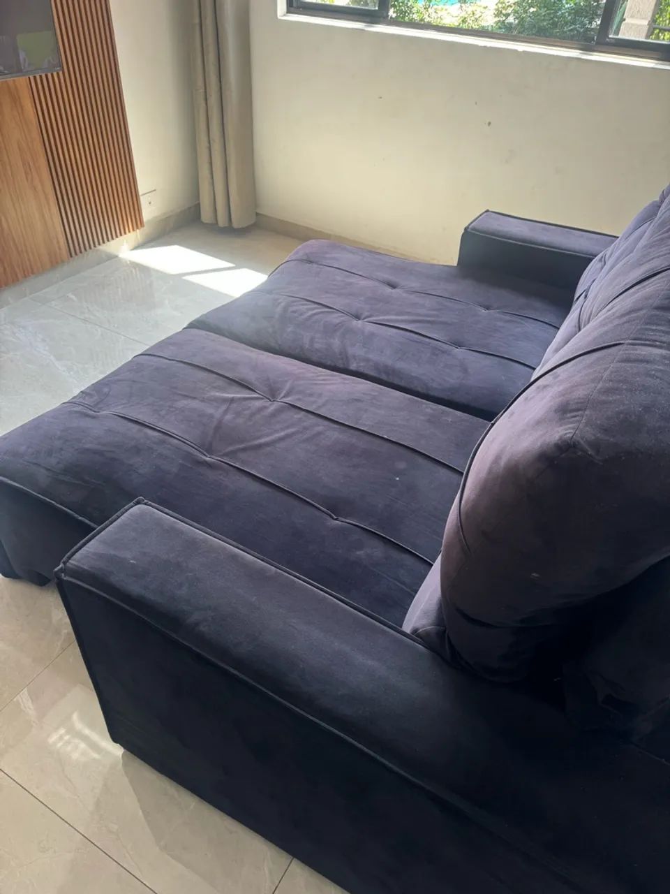 Sofá preto em bom estado! - Foto 2