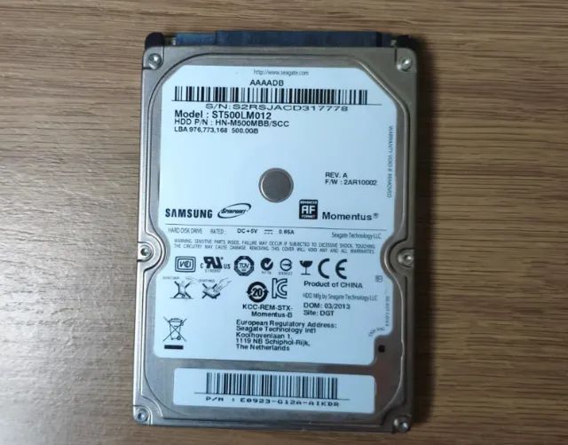 HD Notebook 2.5 500gb sata Samsung EXCELENTE ESTADO