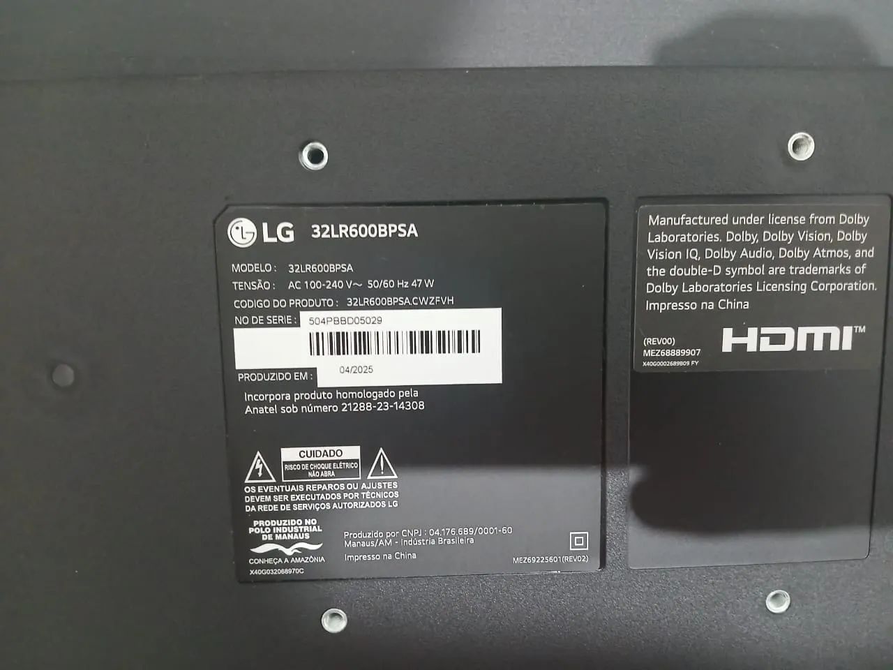 TV LG 32 polegadas para retirada de peças - Foto 2