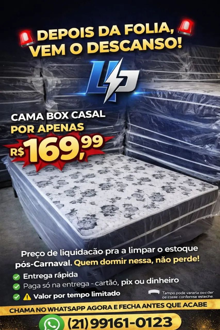 CAMA BOX CASAL D20 - DIRETO DE FÁBRICA 