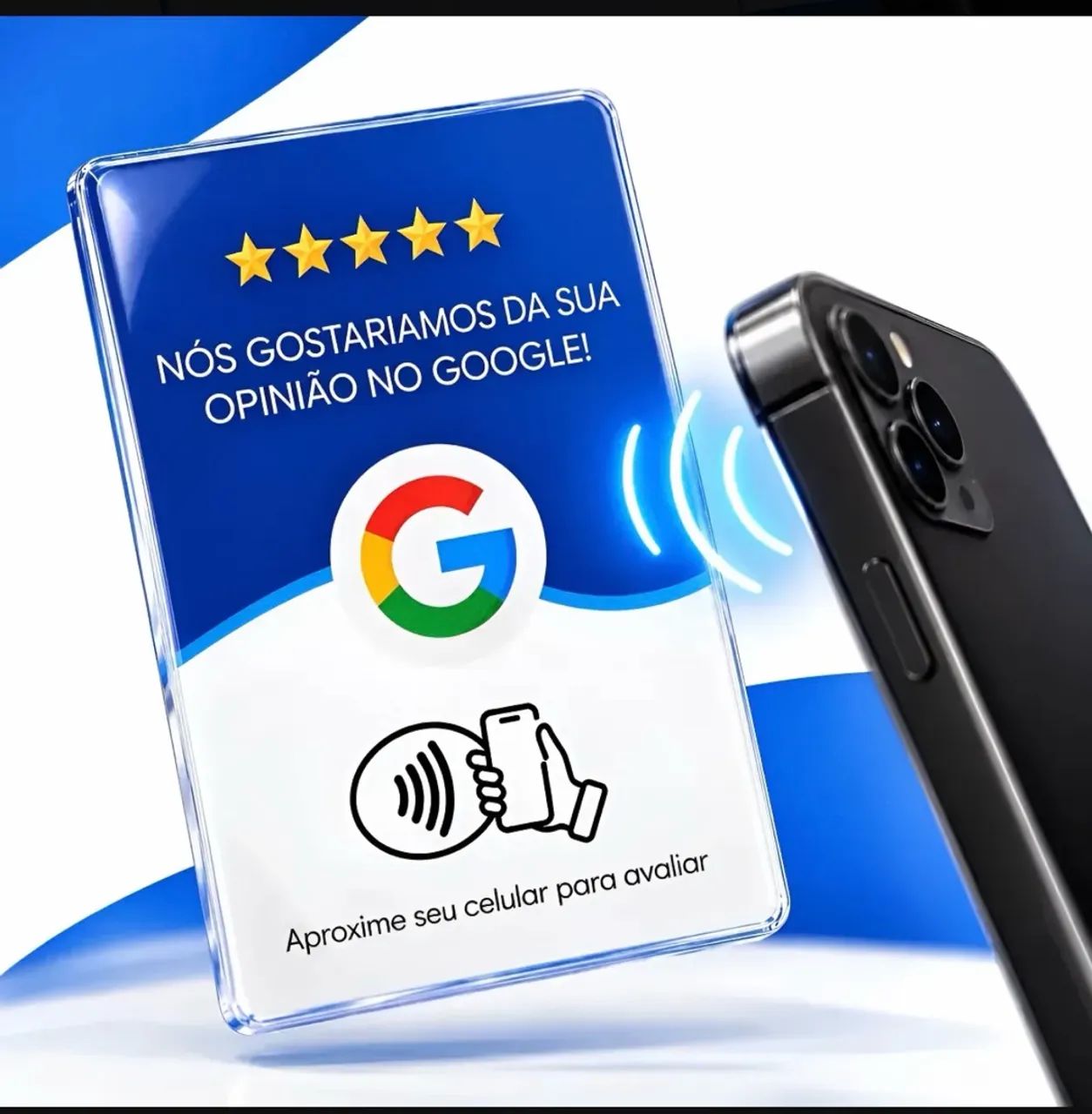 Cartão de avaliação google NFC 