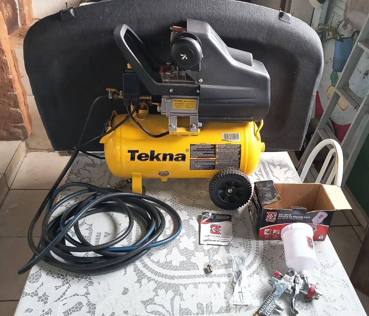 Compressor De Ar 20 litros completo  - Foto 2