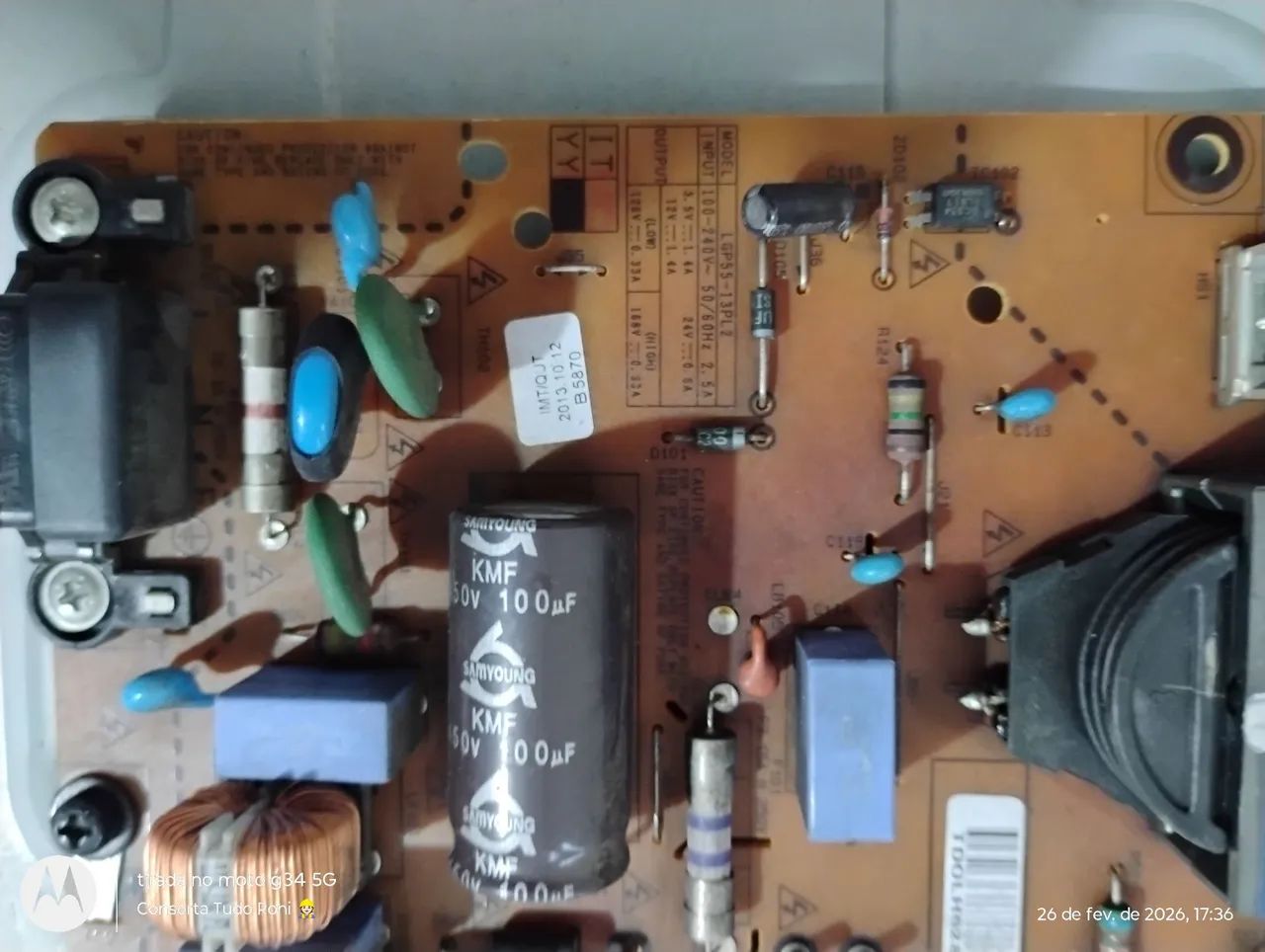 Placa da fonte TV LG 55LA6214 - Foto 4