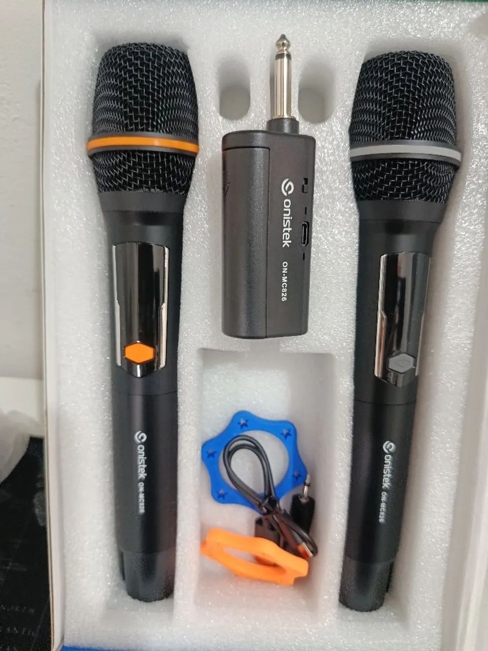 Microfone profissional duplo sem fio recarregável / SUPER PROMOÇÃO 