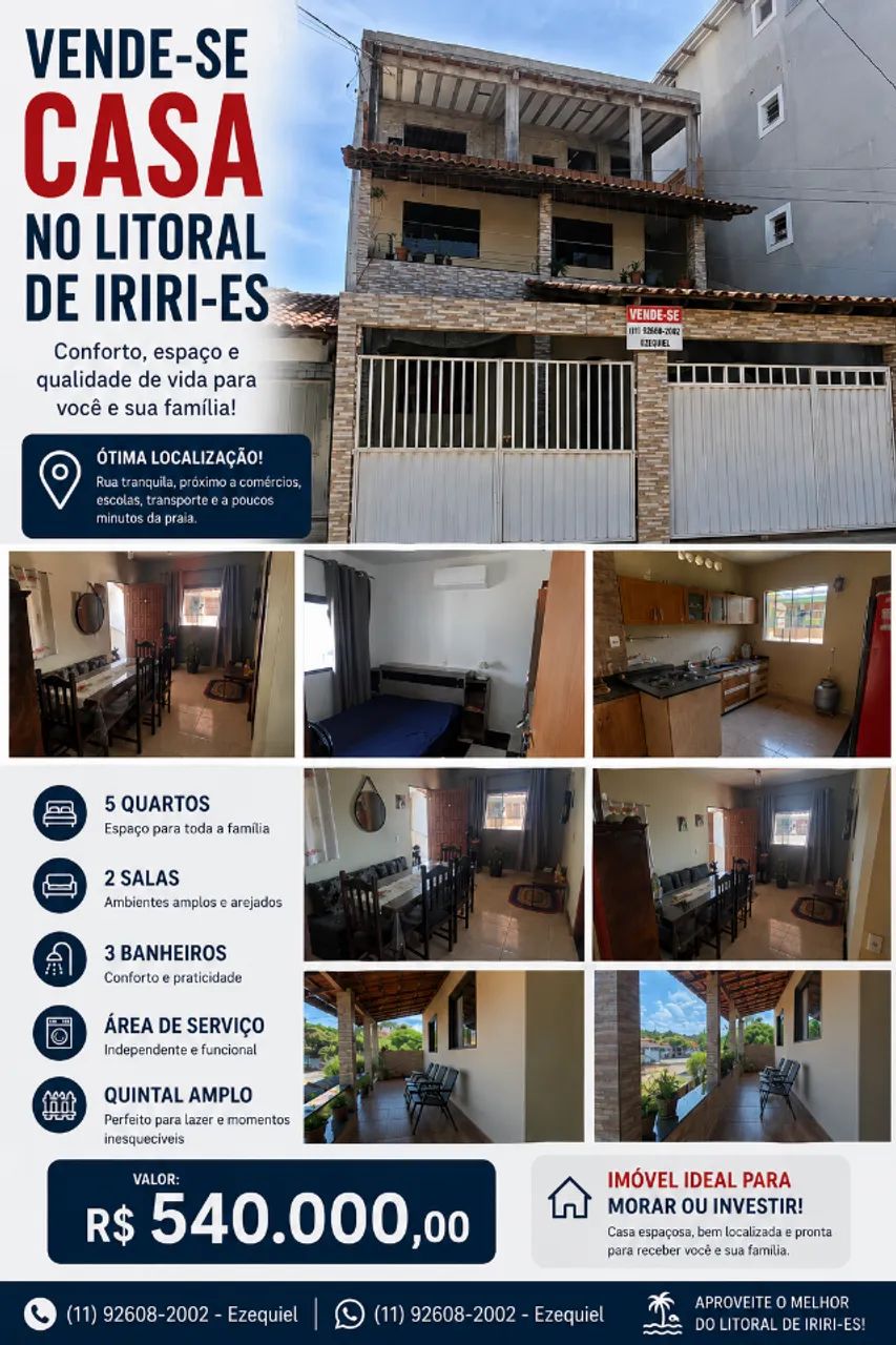 Casa em Iriri - 500 Mts praia