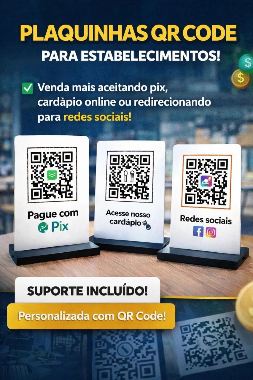 Placa MDF QR Code para o seu negócio