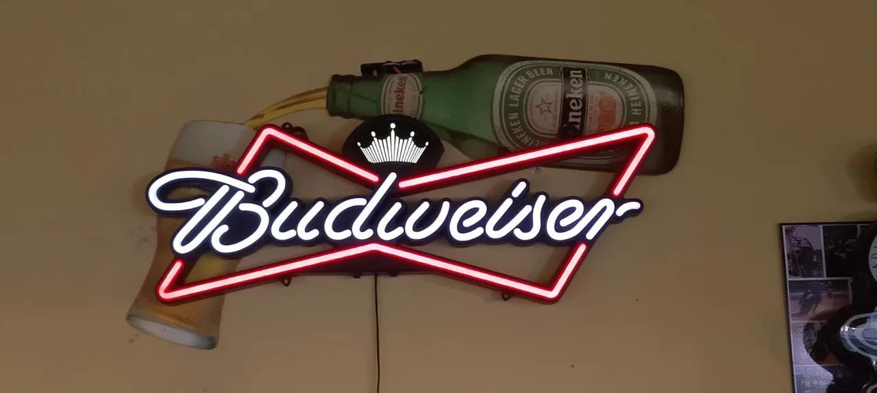 Luminoso Budweiser Decoração - Foto 2