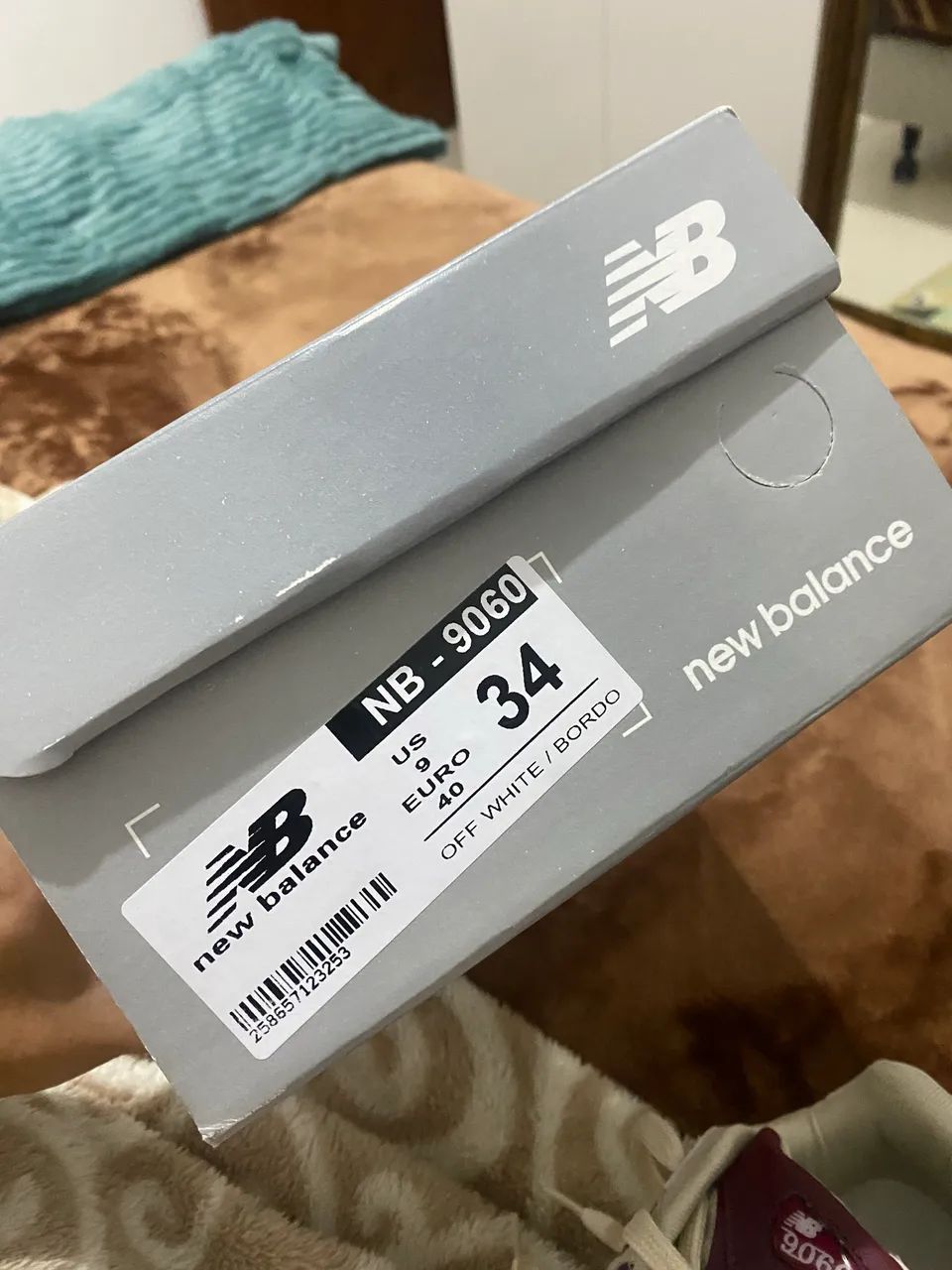 Tênis new balance off white/bordo - Foto 2