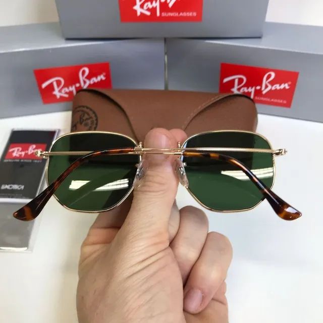 óculos de sol ray-ban hexagonal classic g-15 lentes de cristal - Foto 5
