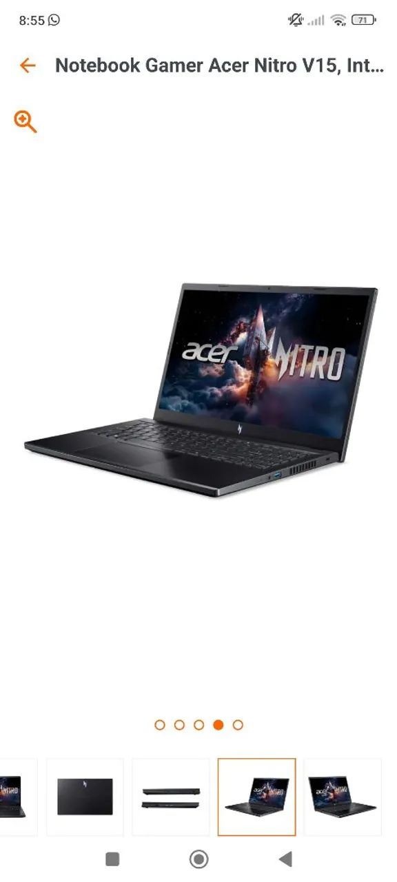 Notebook Acer 7037 16GB RTX 4050