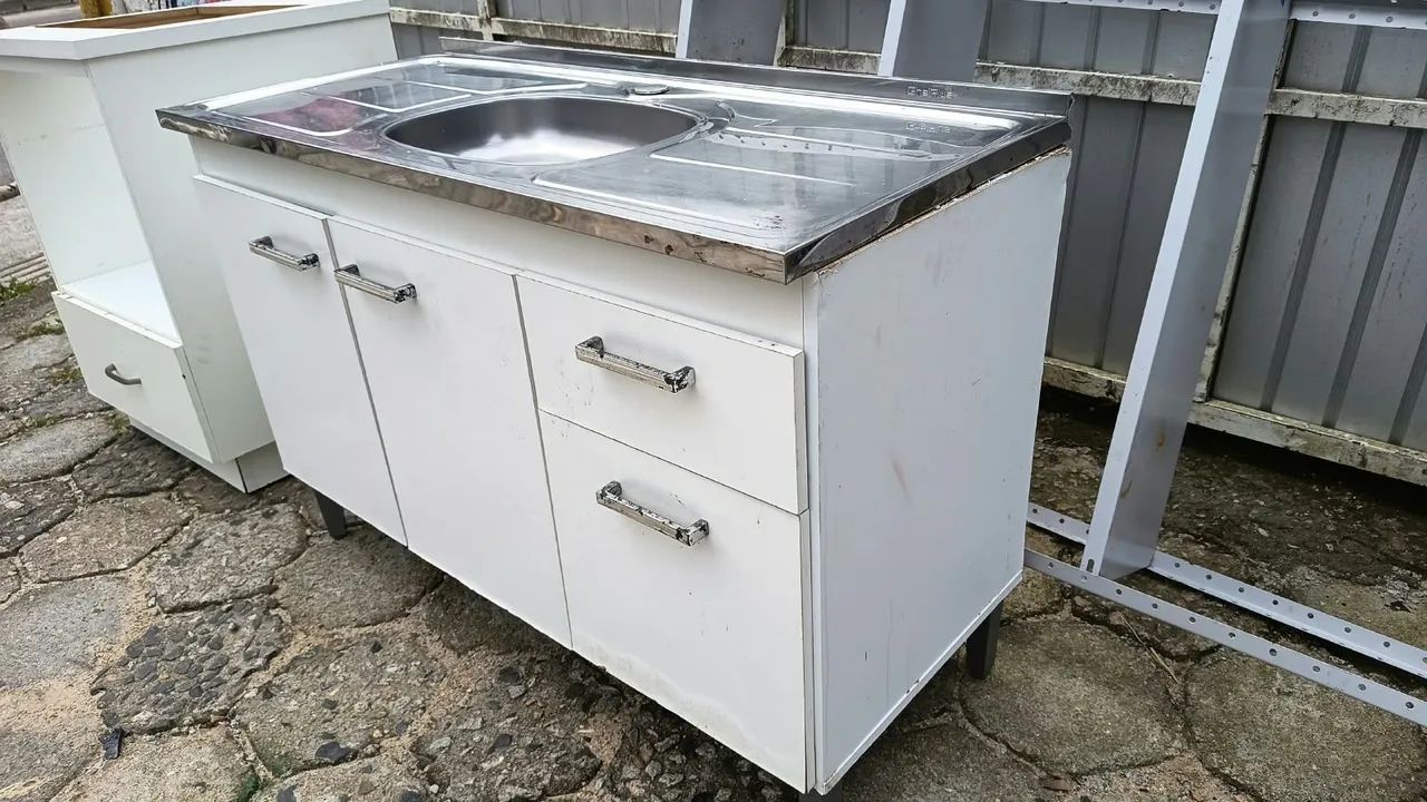 BALCÃO COM PIA INOX  - Foto 3